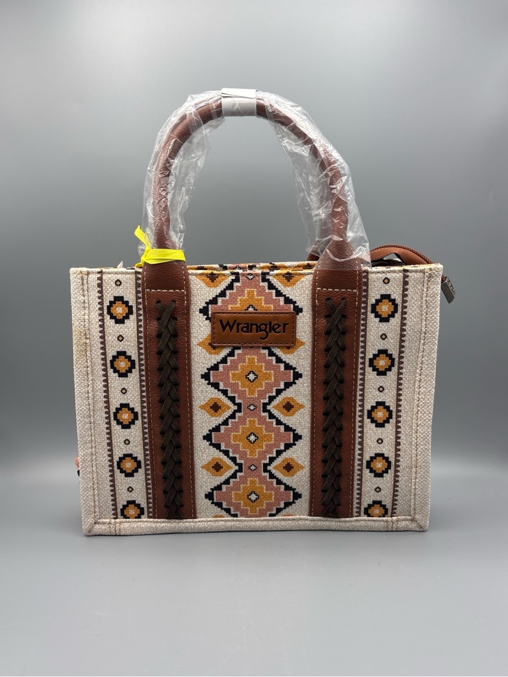 Wrangler Tote Crossbody Aztec Purse Coffee Brown Southwestern Bag NWT